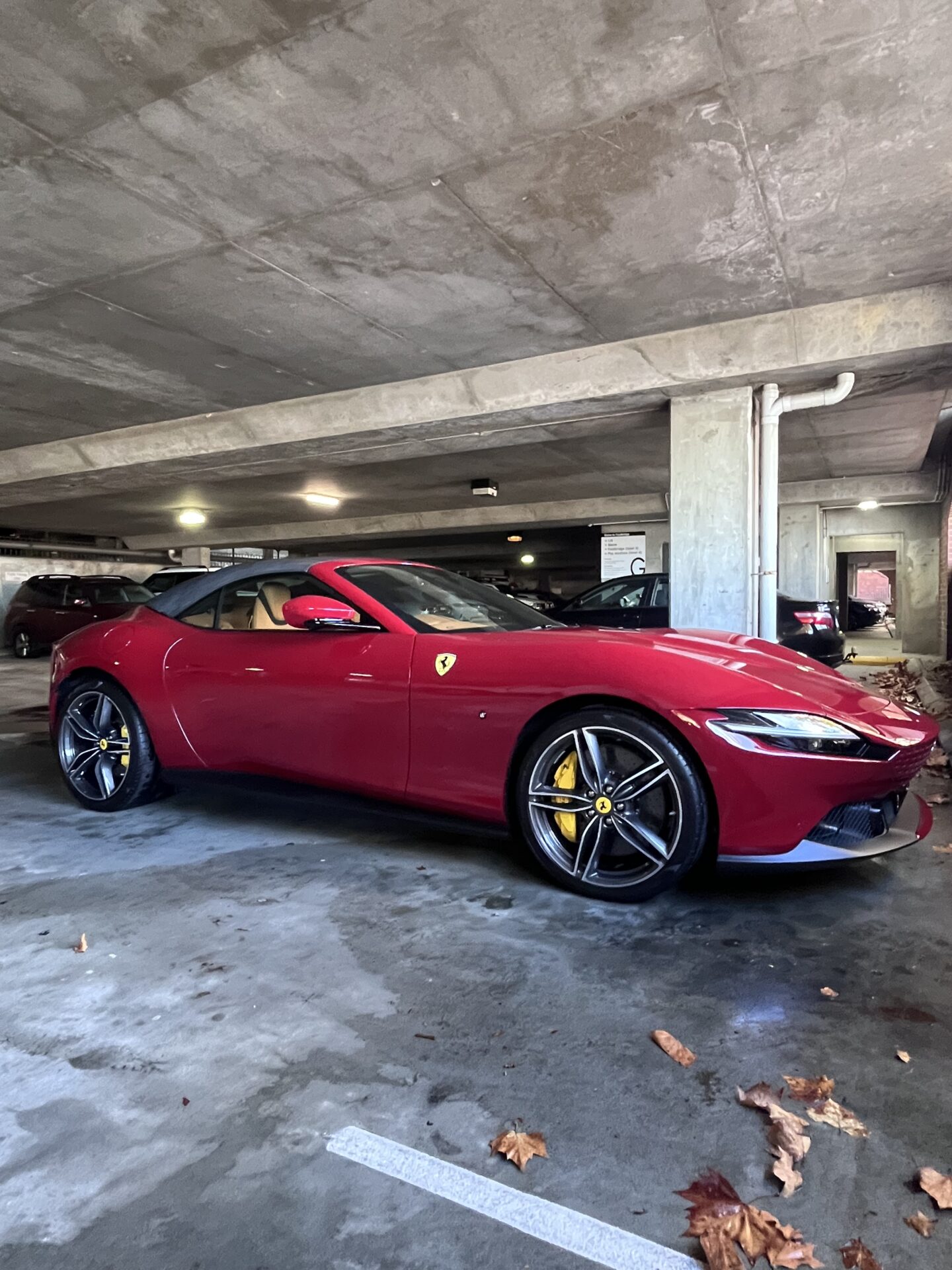 Glossy red Ferrari with Gyeon-certified ceramic coating applied
